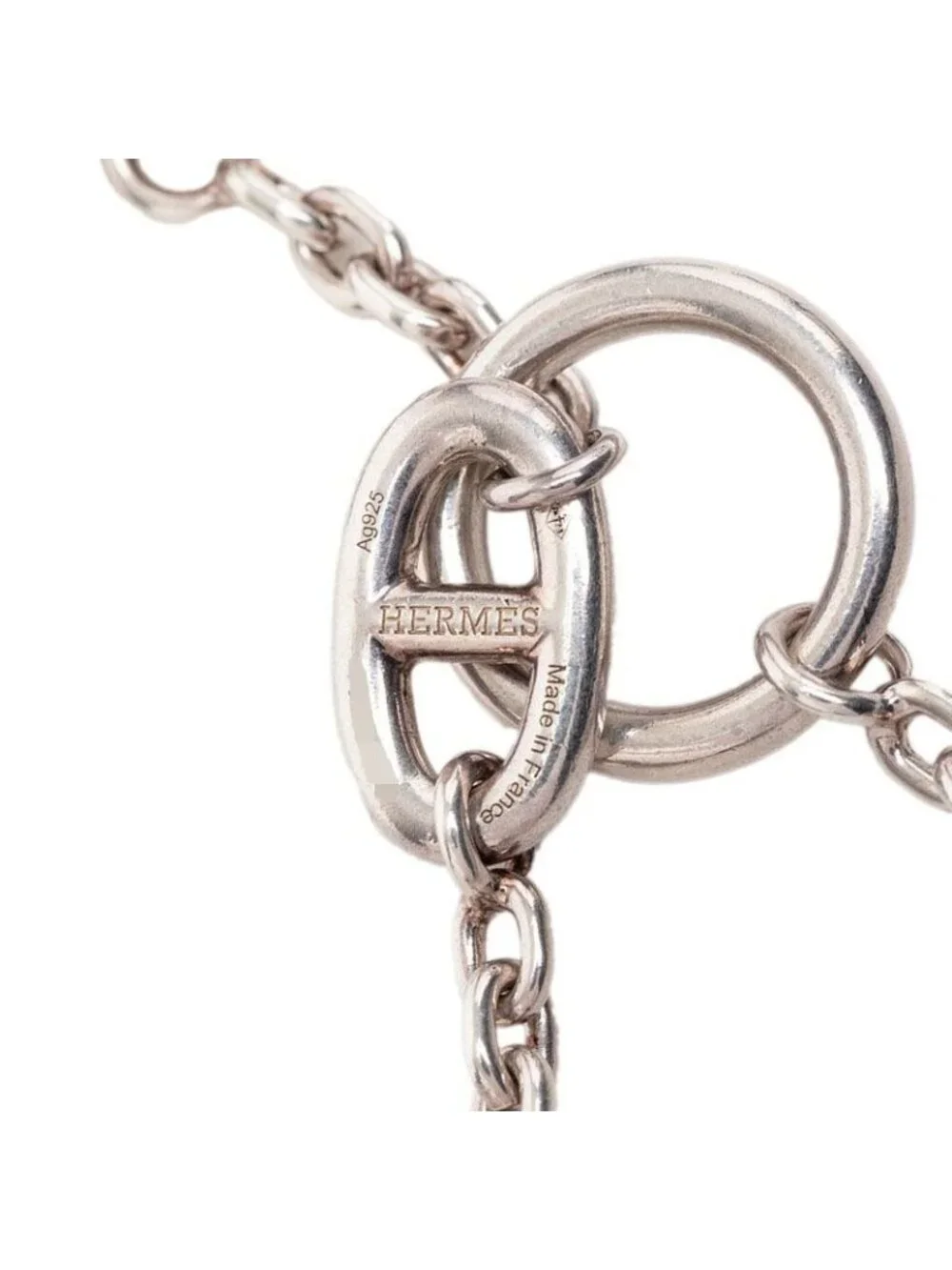 Hermes Chaine D'ancre Farandole 120 Long Necklace Silver